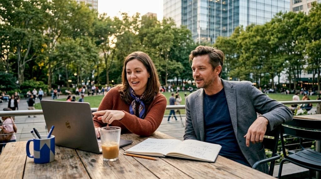 Web design coach mentoring entrepreneur